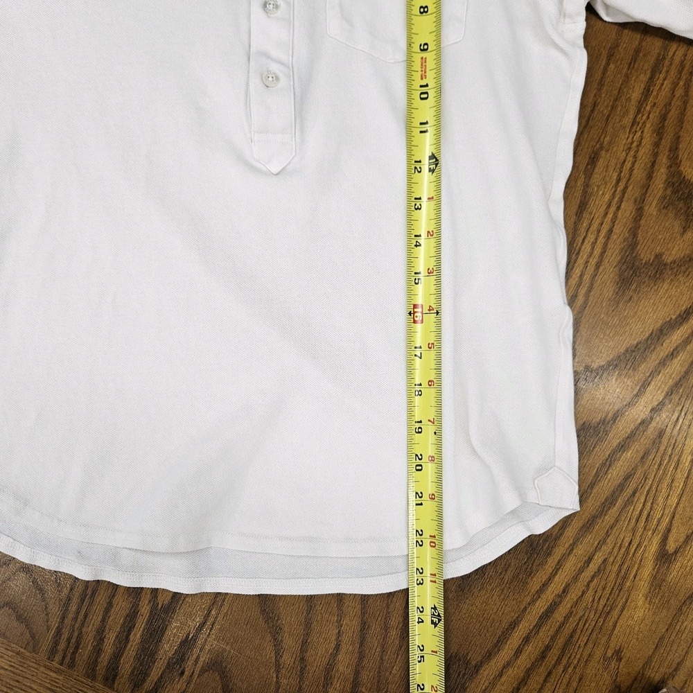 Pearly Gates Golf Polo Shirt Womens Size 4 White Long Sleeve Stretch Japan - Picture 12 of 15